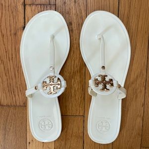 Tory Burch Mini Miller Jelly Thong Sandal. Size 7. Lightly worn and waterproof.